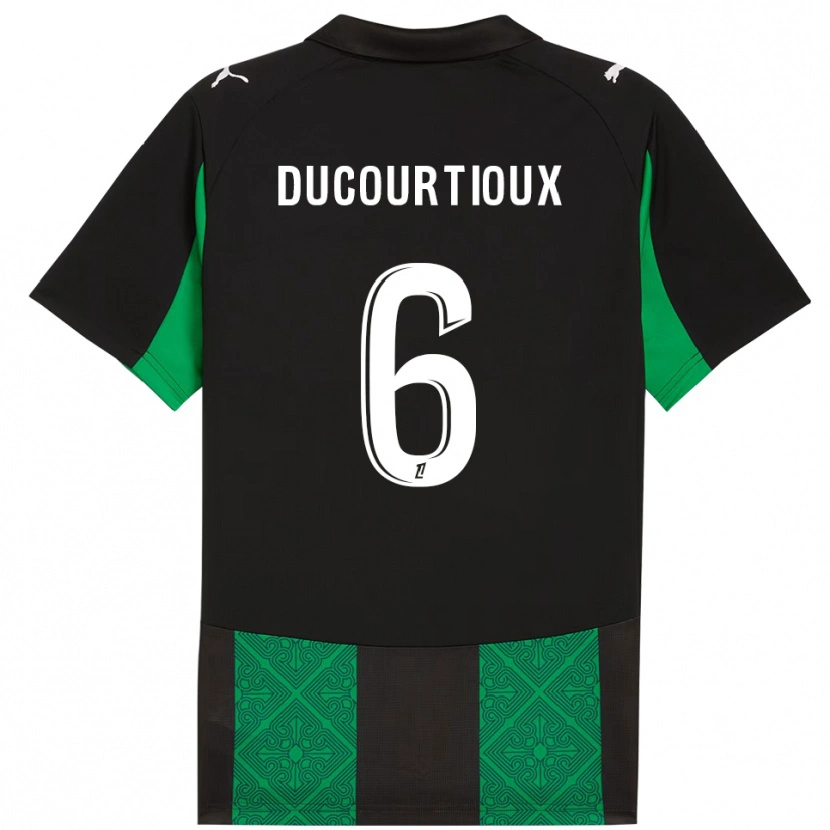 Danxen Mulher Camisola Ilan Ducourtioux #6 Preto Verde Alternativa 2025/26 Camisa