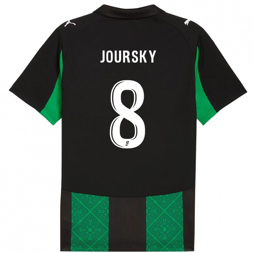 Danxen Mulher Camisola Leopold Joursky #8 Preto Verde Alternativa 2025/26 Camisa