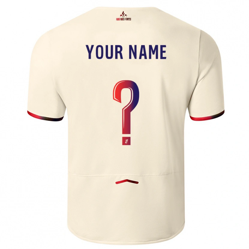 Danxen Mulher Camisola Seu Nome #0 Branco Sujo Vermelho Alternativa 2025/26 Camisa