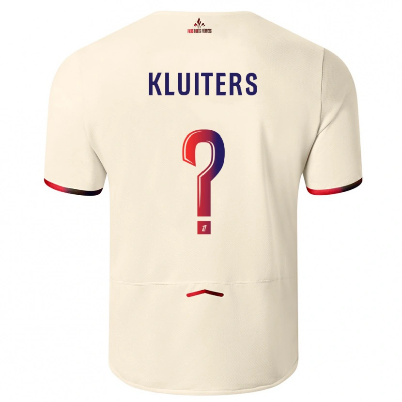 Danxen Mulher Camisola Luuk Kluiters #0 Branco Sujo Vermelho Alternativa 2025/26 Camisa