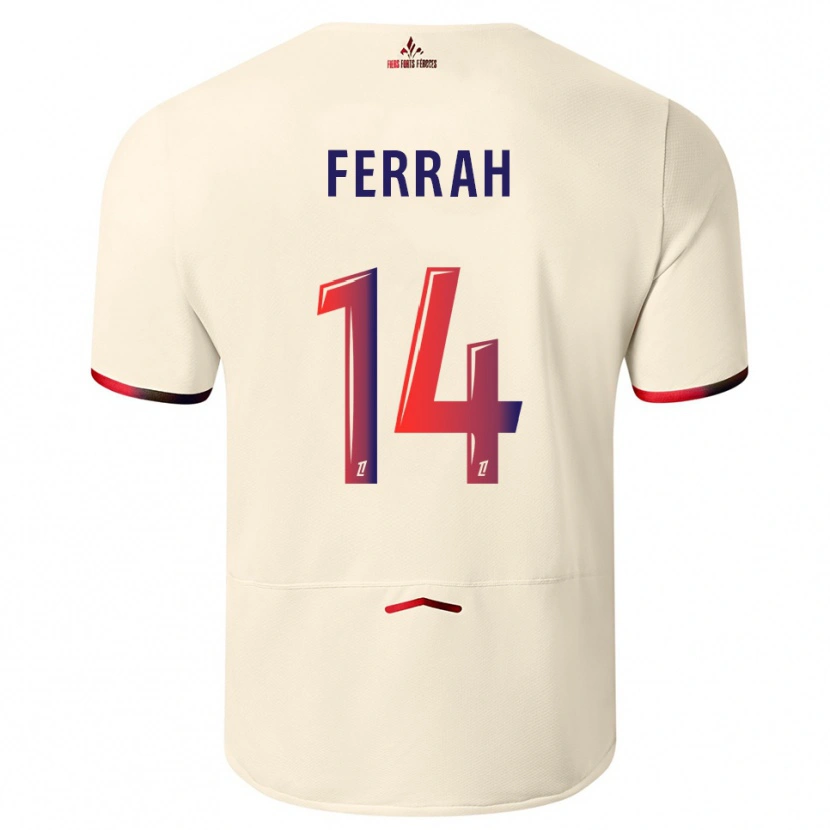 Danxen Mulher Camisola Ichem Ferrah #14 Branco Sujo Vermelho Alternativa 2025/26 Camisa