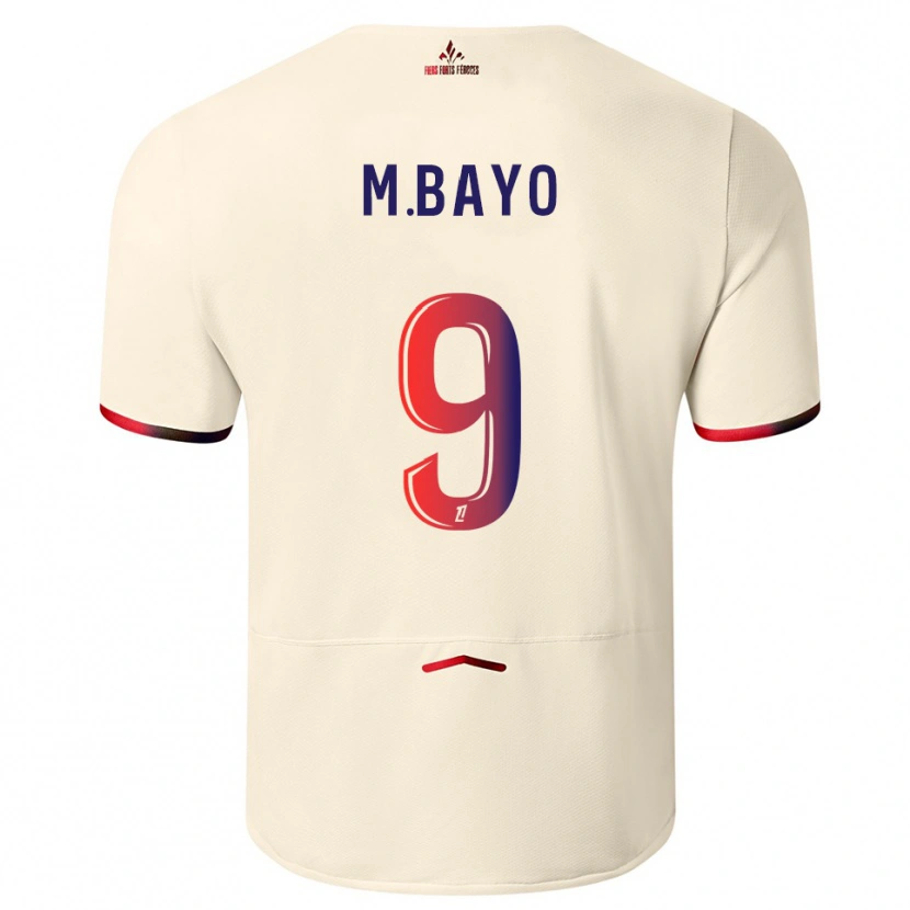 Danxen Mulher Camisola Mohamed Bayo #9 Branco Sujo Vermelho Alternativa 2025/26 Camisa
