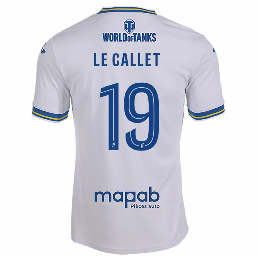 Danxen Mulher Camisola Tiago Le Callet #19 Branco Azul Celeste Alternativa 2025/26 Camisa