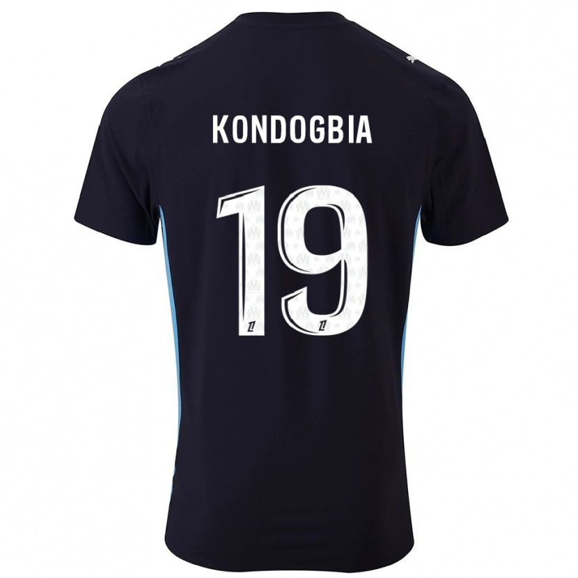 Danxen Mulher Camisola Geoffrey Kondogbia #19 Preto Azul Celeste Alternativa 2025/26 Camisa