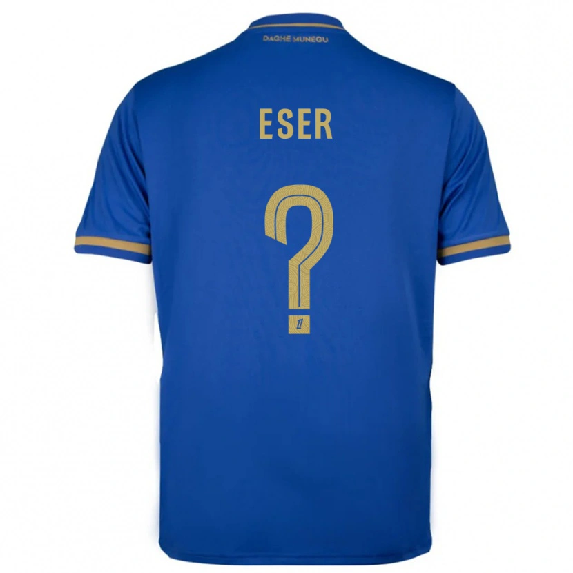 Danxen Mulher Camisola Allan Eser #0 Azul Dourado Alternativa 2025/26 Camisa