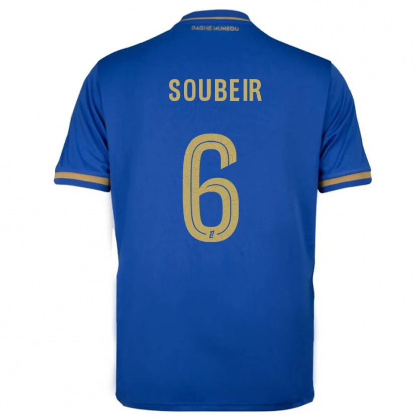 Danxen Mulher Camisola Anis Soubeir #6 Azul Dourado Alternativa 2025/26 Camisa