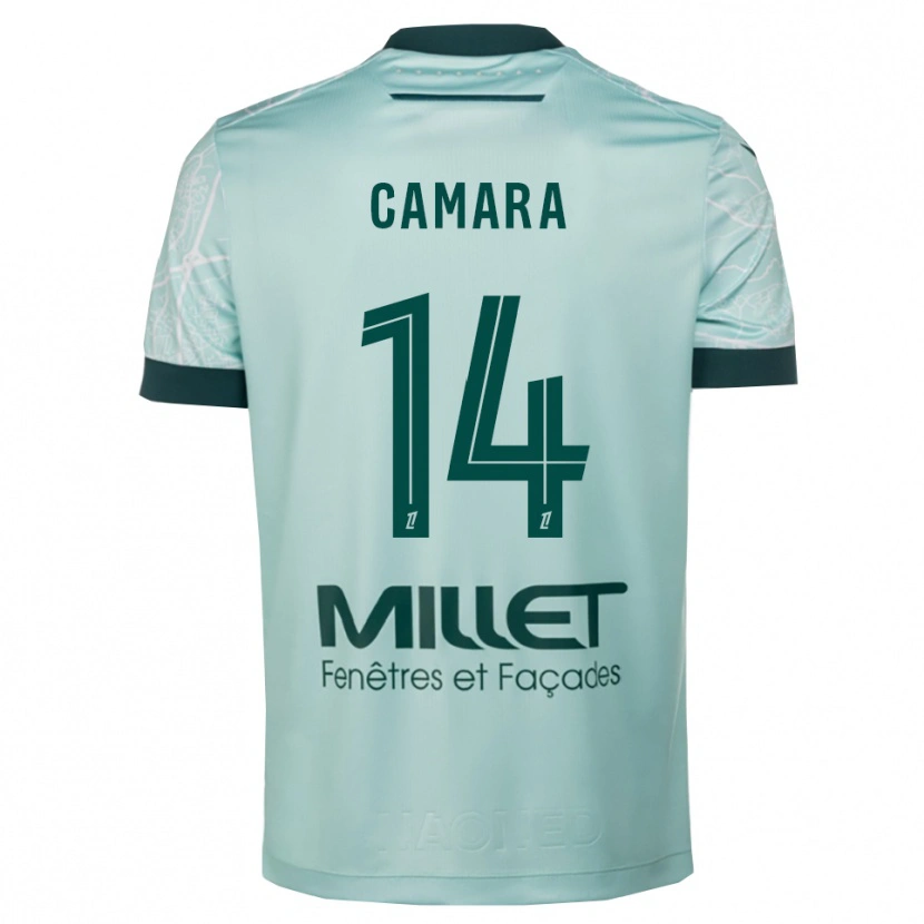 Danxen Mulher Camisola Klaus Camara #14 Verde Branco Alternativa 2025/26 Camisa