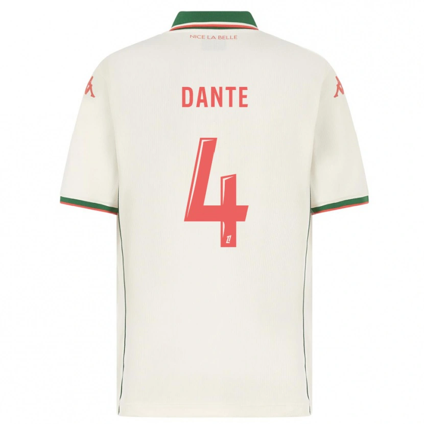 Danxen Mulher Camisola Dante #4 Branco Verde Alternativa 2025/26 Camisa