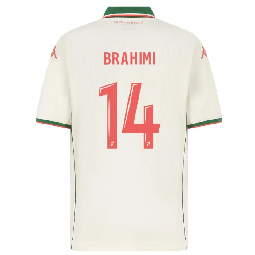 Danxen Mulher Camisola Billal Brahimi #14 Branco Verde Alternativa 2025/26 Camisa