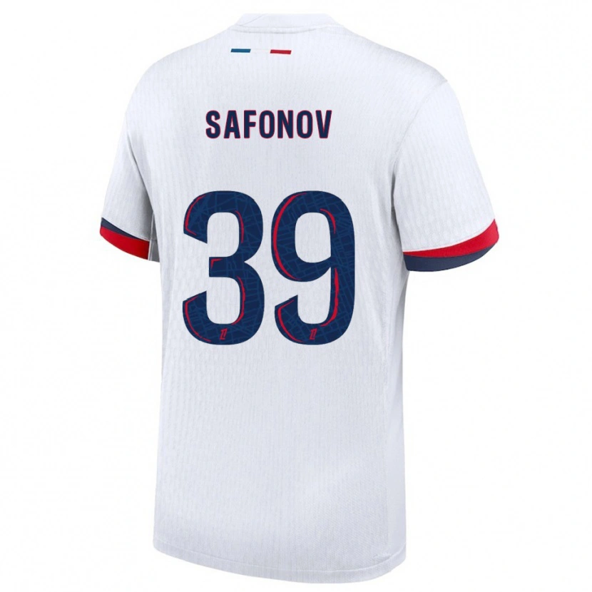 Danxen Mulher Camisola Matvey Safonov #39 Branco Vermelho Alternativa 2025/26 Camisa