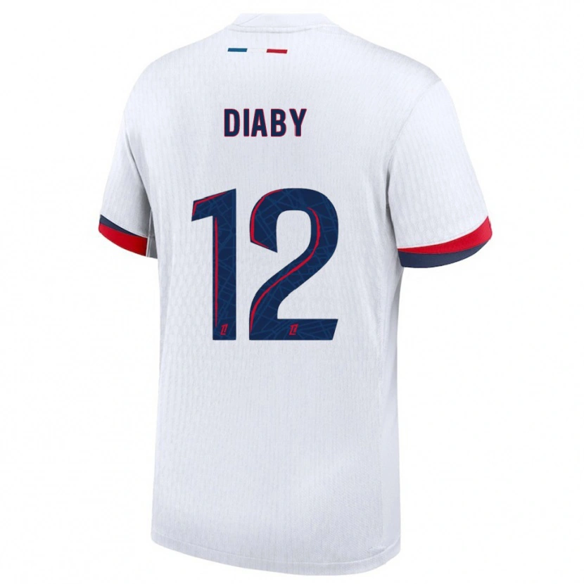 Danxen Mulher Camisola Ibrahima Diaby #12 Branco Vermelho Alternativa 2025/26 Camisa