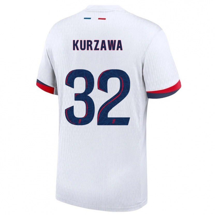 Danxen Mulher Camisola Layvin Kurzawa #32 Branco Vermelho Alternativa 2025/26 Camisa