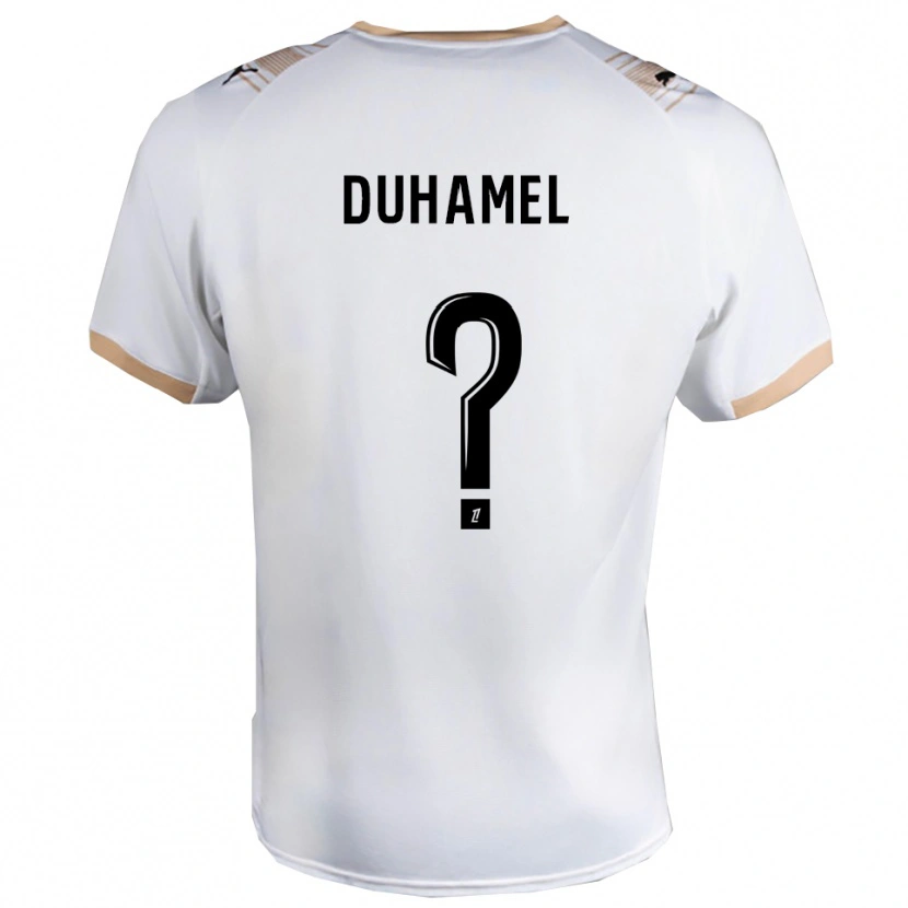 Danxen Mulher Camisola Lino Duhamel #0 Branco Preto Alternativa 2025/26 Camisa