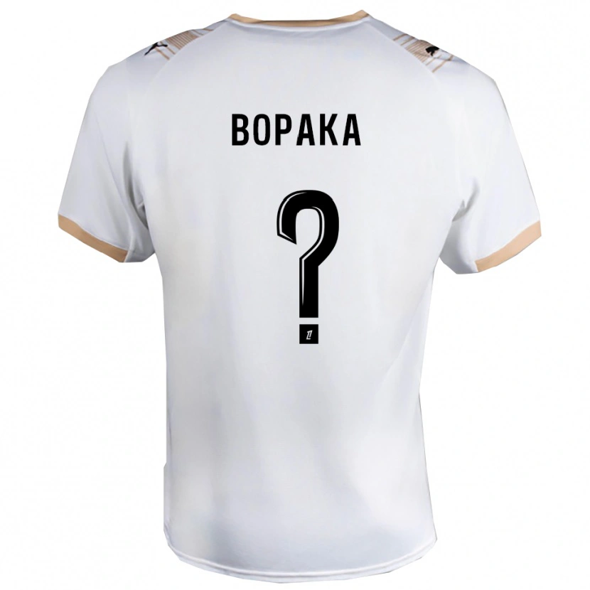Danxen Mulher Camisola Yohann Bopaka #0 Branco Preto Alternativa 2025/26 Camisa