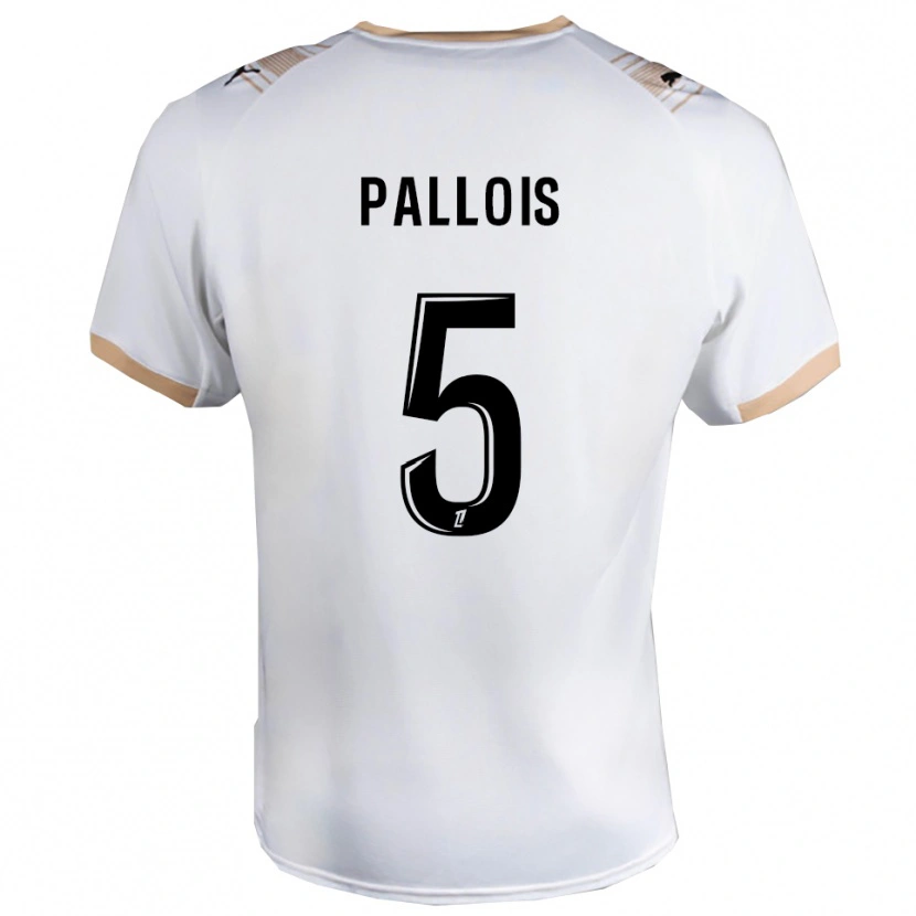 Danxen Mulher Camisola Nicolas Pallois #5 Branco Preto Alternativa 2025/26 Camisa