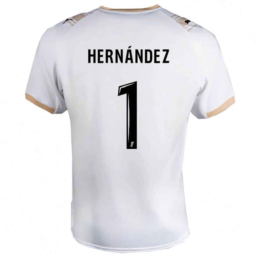 Danxen Mulher Camisola Melvin Hernández #1 Branco Preto Alternativa 2025/26 Camisa