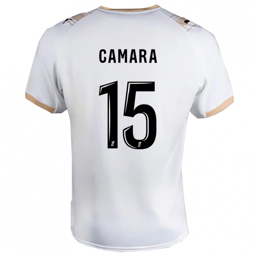 Danxen Mulher Camisola Condé Camara #15 Branco Preto Alternativa 2025/26 Camisa