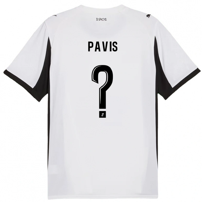 Danxen Mulher Camisola Robin Pavis #0 Branco Preto Alternativa 2025/26 Camisa