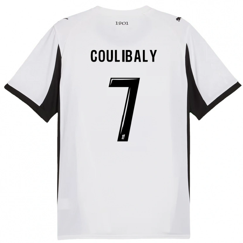 Danxen Mulher Camisola Boukary Coulibaly #7 Branco Preto Alternativa 2025/26 Camisa