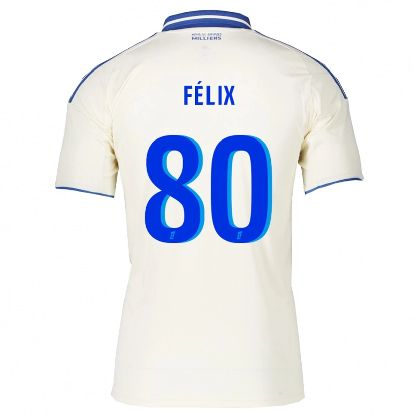 Danxen Mulher Camisola Félix Lemaréchal #80 Champagne Azul Alternativa 2025/26 Camisa