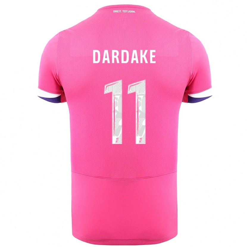 Danxen Mulher Camisola Wassim Dardake #11 Rosa Branco Alternativa 2025/26 Camisa
