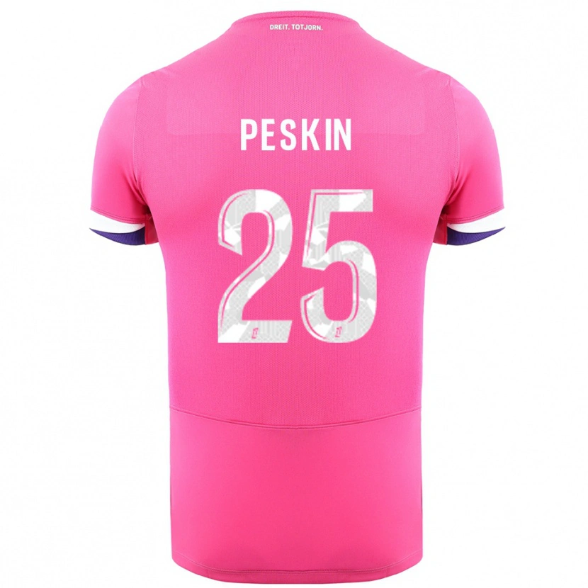 Danxen Mulher Camisola Kelso Peskin #25 Rosa Branco Alternativa 2025/26 Camisa