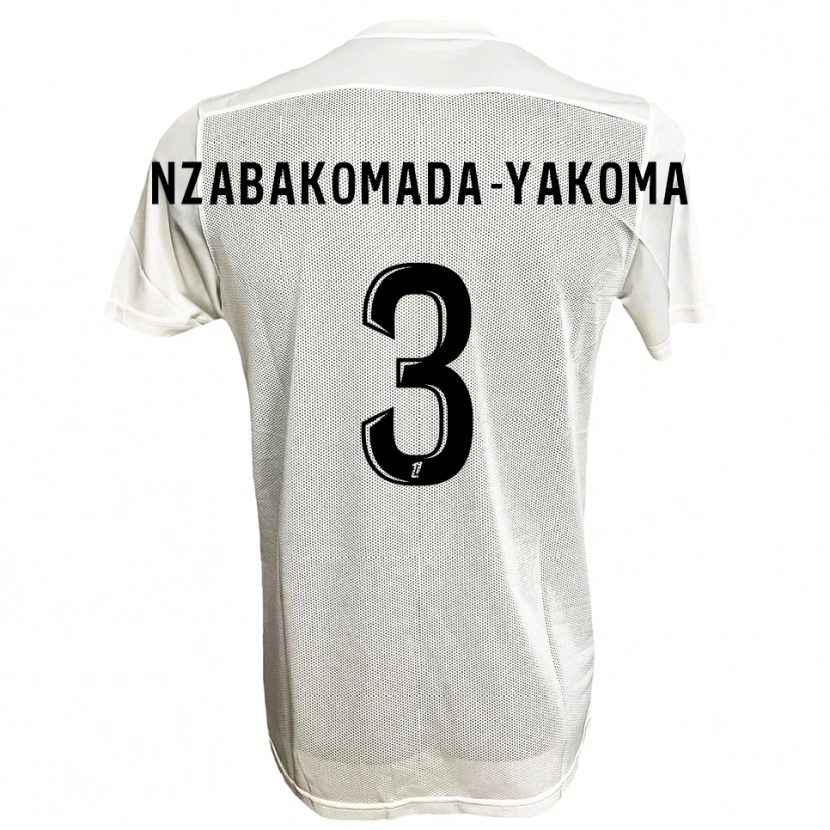 Danxen Mulher Camisola Raphaël Nzabakomada-Yakoma #3 Preto Branco Alternativa 2025/26 Camisa