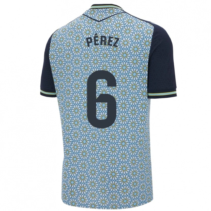 Danxen Mulher Camisola René Pérez #6 Azul Marinho Alternativa 2025/26 Camisa