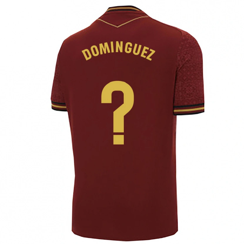 Danxen Mulher Camisola Rubén Domínguez #0 Borgonha Dourado Alternativa 2025/26 Camisa