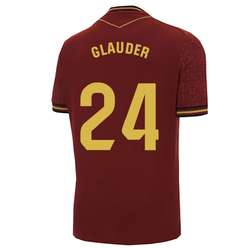 Danxen Mulher Camisola Cristian Glauder #24 Borgonha Dourado Alternativa 2025/26 Camisa