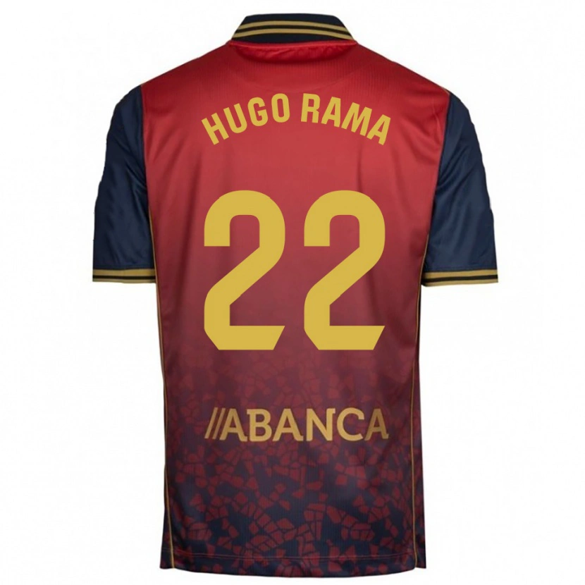 Danxen Mulher Camisola Hugo Rama #22 Vermelho Marinho Alternativa 2025/26 Camisa