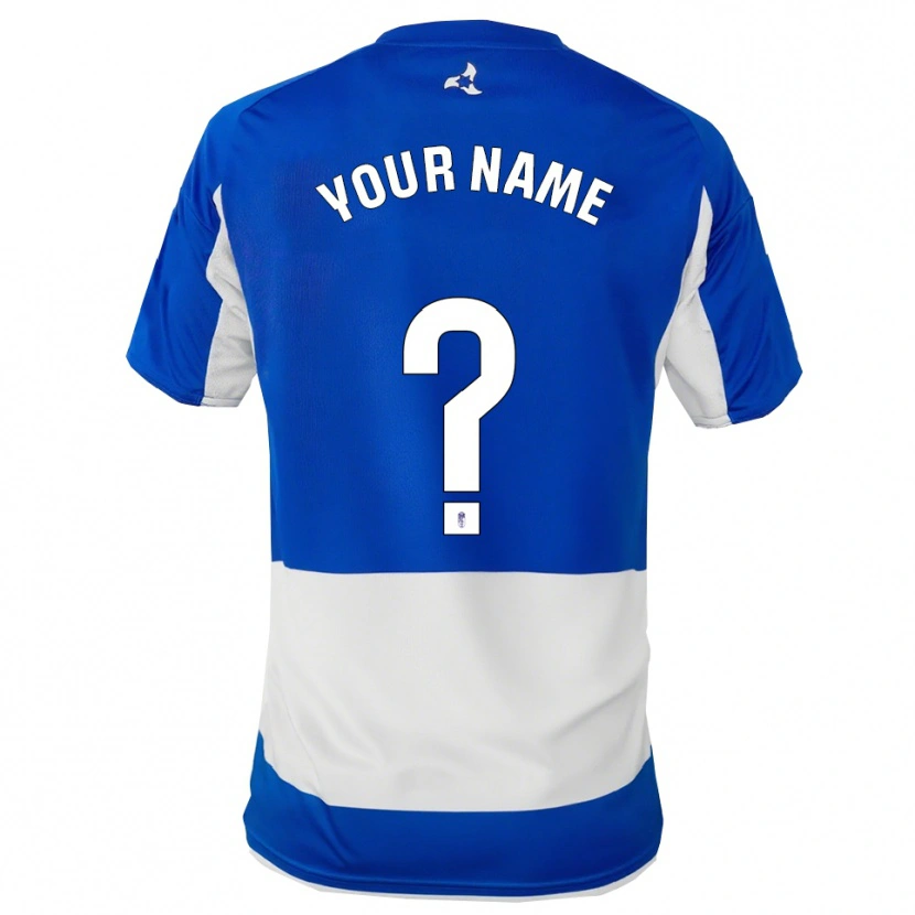 Danxen Mulher Camisola Seu Nome #0 Azul Branco Alternativa 2025/26 Camisa