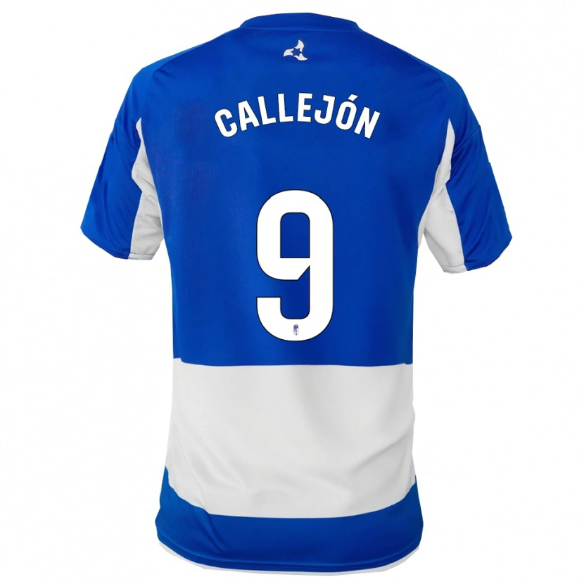 Danxen Mulher Camisola Jose Callejon #9 Azul Branco Alternativa 2025/26 Camisa