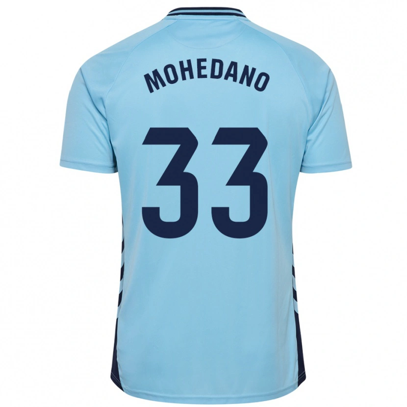 Danxen Mulher Camisola Eduard Mohedano #33 Azul Celeste Alternativa 2025/26 Camisa