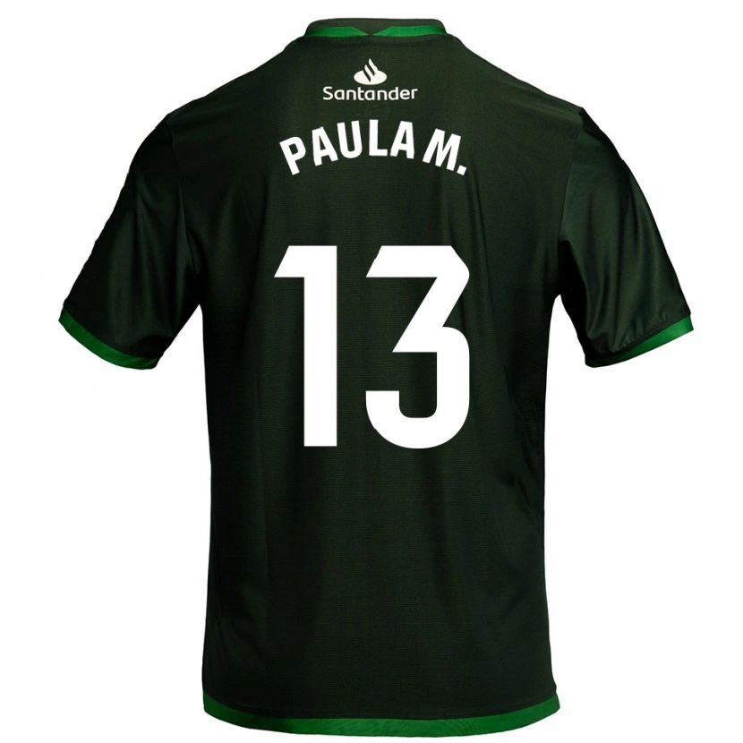 Danxen Mulher Camisola Paula Muñoz Álvarez #13 Verde Escuro Alternativa 2025/26 Camisa
