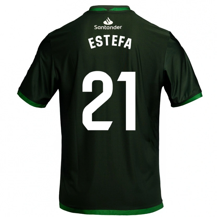 Danxen Mulher Camisola Estefanía Torralba Pareja #21 Verde Escuro Alternativa 2025/26 Camisa
