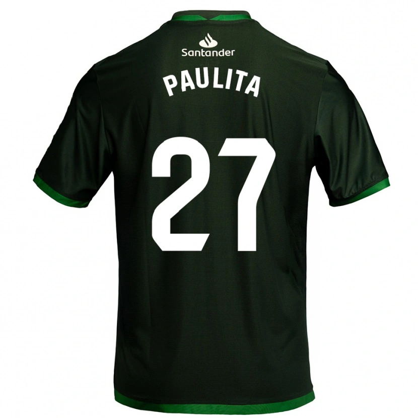 Danxen Mulher Camisola Paula García Hontañón #27 Verde Escuro Alternativa 2025/26 Camisa