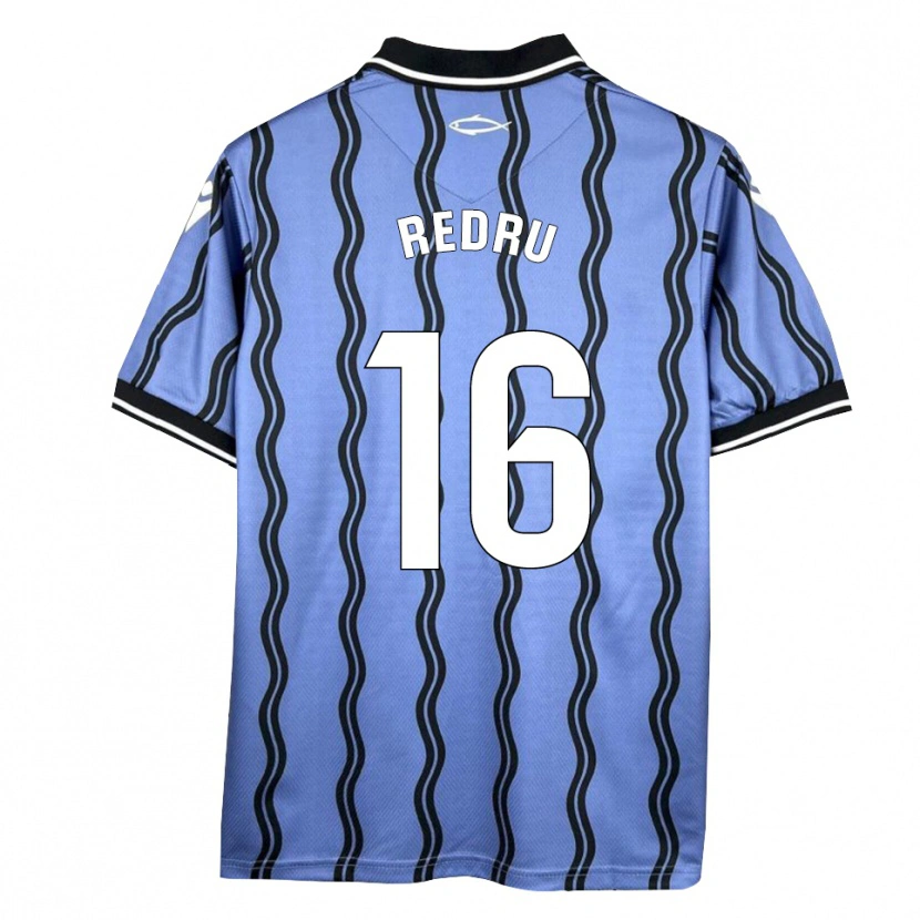 Danxen Mulher Camisola Carlos Redru #16 Azul Escuro Preto Alternativa 2025/26 Camisa