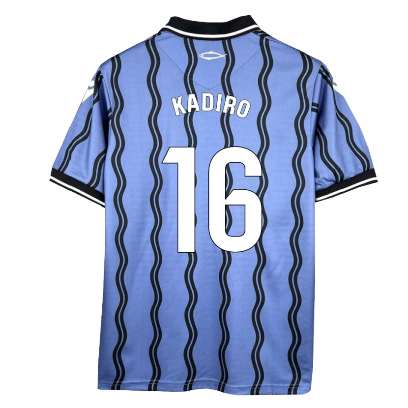 Danxen Mulher Camisola Mohamed Kadiro #16 Azul Escuro Preto Alternativa 2025/26 Camisa