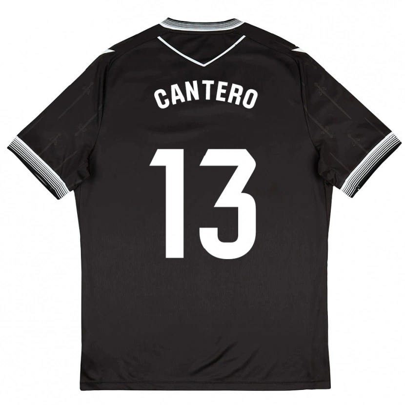 Danxen Mulher Camisola Ander Cantero #13 Preto Branco Alternativa 2025/26 Camisa
