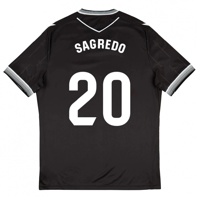 Danxen Mulher Camisola Pablo Sagredo #20 Preto Branco Alternativa 2025/26 Camisa