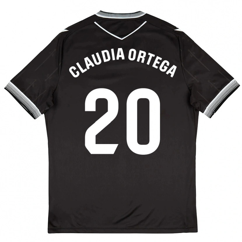 Danxen Mulher Camisola Claudia Ortega #20 Preto Branco Alternativa 2025/26 Camisa