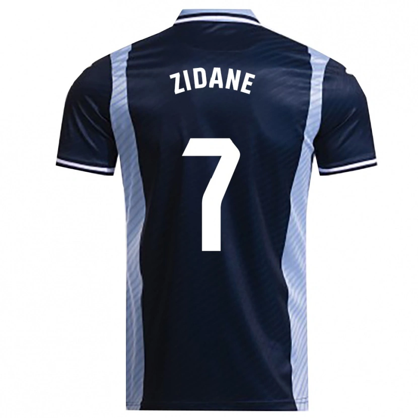 Danxen Mulher Camisola Théo Zidane #7 Azul Marinho Azul Celeste Alternativa 2025/26 Camisa