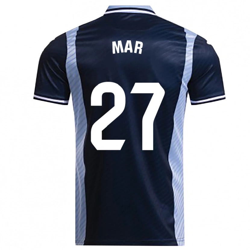 Danxen Mulher Camisola Mar Gómez Orzaez #27 Azul Marinho Azul Celeste Alternativa 2025/26 Camisa