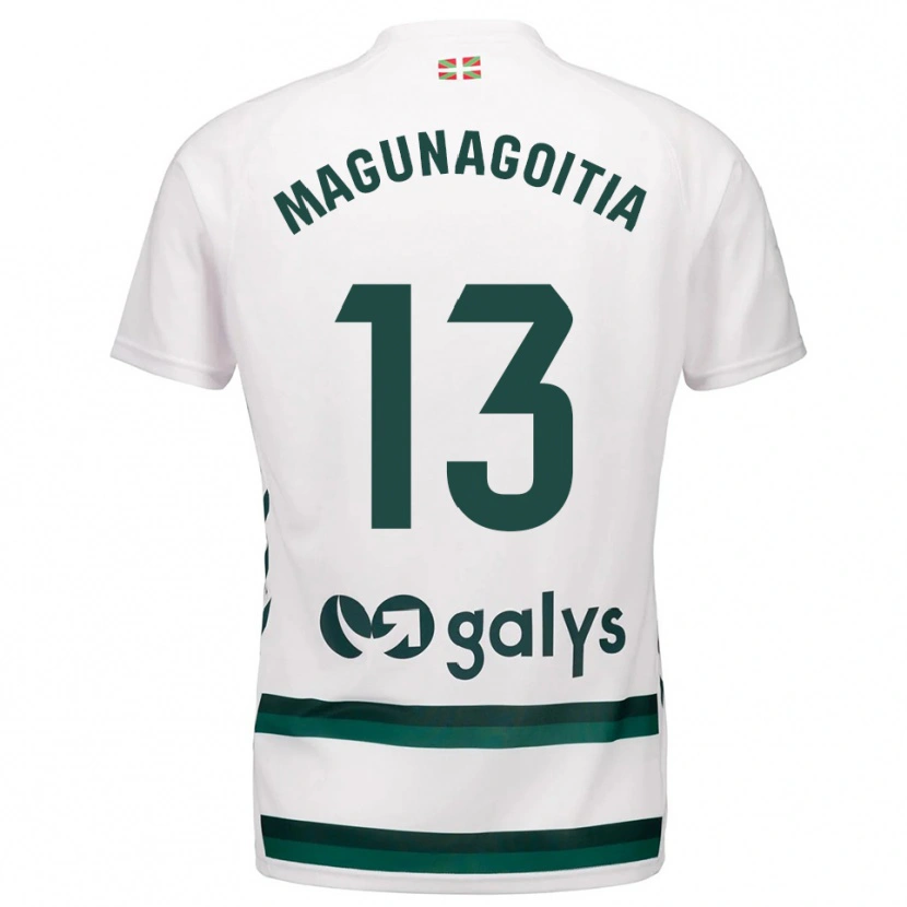 Danxen Mulher Camisola Jonmi Magunagoitia #13 Branco Verde Alternativa 2025/26 Camisa