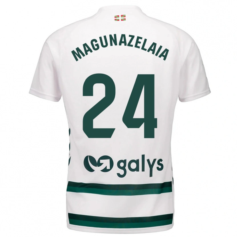Danxen Mulher Camisola Jon Magunazelaia #24 Branco Verde Alternativa 2025/26 Camisa
