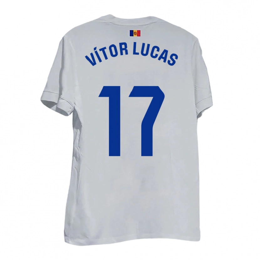 Danxen Mulher Camisola Bruno Vítor Lucas #17 Branco Azul Amarelo Alternativa 2025/26 Camisa