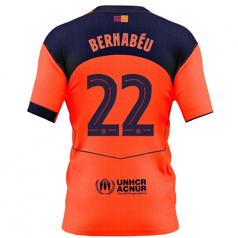 Danxen Mulher Camisola Pol Bernabéu #22 Laranja Marinho Terceiro 2025/26 Camisa