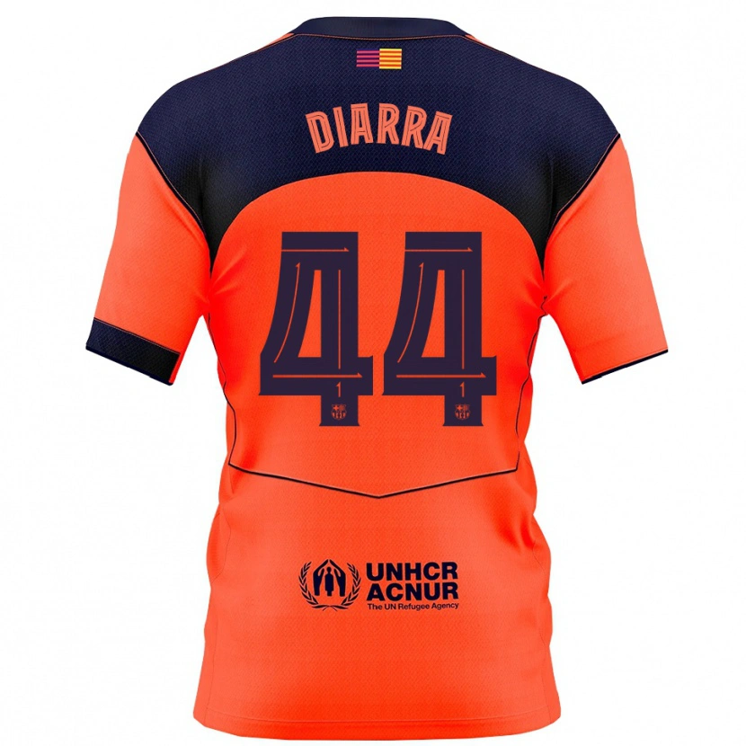 Danxen Mulher Camisola Ibrahim Diarra #44 Laranja Marinho Terceiro 2025/26 Camisa