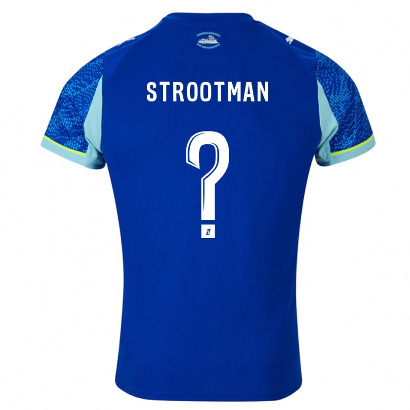Danxen Mulher Camisola Kevin Strootman #0 Azul Celeste Branco Terceiro 2025/26 Camisa